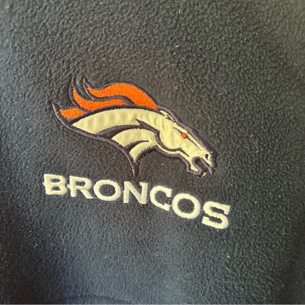 Vintage NFL Denver Broncos Zip-Up Men's Reversible Fleece Jacket X-Large - Picture 4 of 15
